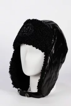 Ушанка Mike Ambaroff Болонь Кёрли цвет /\ Черный матовый размер 56-58