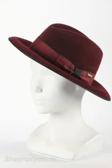 Шляпа с широкими полями Pierre Cardin  цвет Бордовый размер M