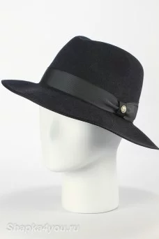 Шляпа с широкими полями Pierre Cardin  цвет Синий тёмный размер M