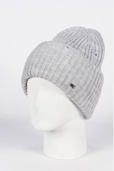 Шапка с отворотом Ferz Версус цвет Серый светлый