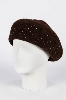 Берет Mike Ambaroff Бархат цвет Коричневый