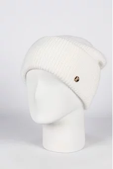 Шапка с отворотом Ferz Полли цвет Белый