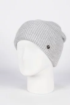 Шапка с отворотом Ferz Полли цвет Серый светлый