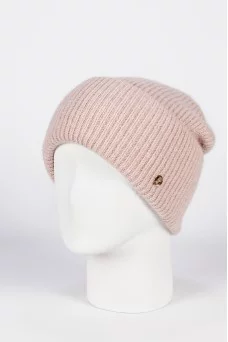 Шапка с отворотом Ferz Полли цвет Пудровый