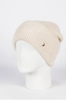 Шапка с отворотом Ferz Полли цвет Бежевый светлый