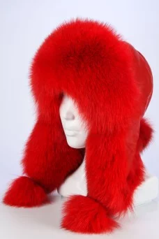 Ушанка Darga Hats Зимушка цвет Красный размер 57-58