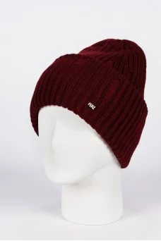 Шапка с отворотом Ferz Версус цвет Бордовый темный Шапка с отворотом Ferz Версус цвет Бордовый темный