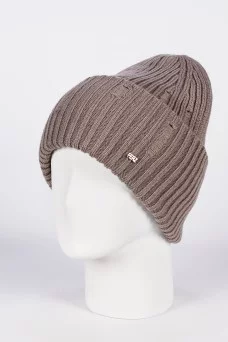 Шапка с отворотом Ferz Версус цвет Бежевый тёмный