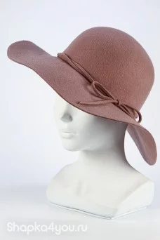 Шляпа с широкими полями ШАРМ  цвет Какао размер UNI