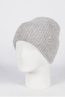 Шапка с отворотом Ferz Римма цвет Серый светлый