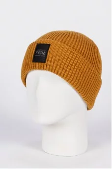 Шапка с отворотом Ferz Карл цвет Охра