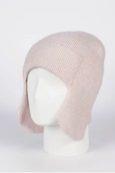 4200869 Ушанка  "ASYA" пудровый