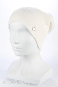 Колпак удлинённый шапка Ferz Кашемир цвет Белый