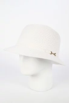 Шляпка соломенная ШАТУШ  цвет Белый размер UNI