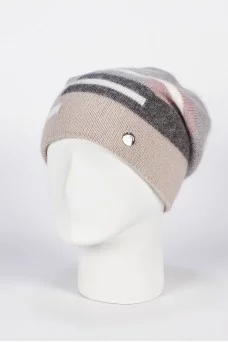 Колпак шапка Weaving-designe Радуга цвет Серый светлый