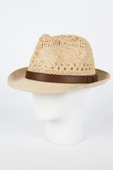 Шляпа соломенная ШАТУШ Трилби цвет Бежевый светлый размер UNI