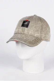 Бейсболка BM220024 Джинс Вар наш I AM HERE хаки 57 59 100% х/б