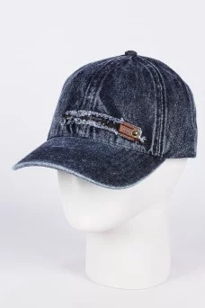 Бейсболка BM125165 джинс варенка BE YOU син тем 57 59 100% х/б