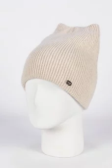 Шапка с ушками Ferz Багира цвет Бежевый светлый
