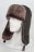 Шапка ушанка Darga Hats Дубленка цвет Коричневый пеп Крек размер 58-59