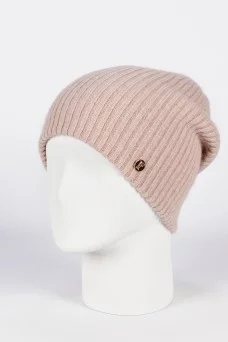 Шапка с защипом Ferz Барбара цвет Пудровый