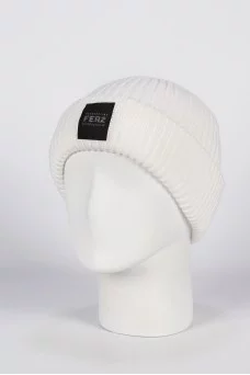 Шапка с отворотом Ferz Бэрри цвет Белый