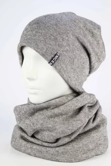 Комплект (шапка и снуд) Classic Fashion  цвет Серый