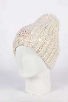Шапка с отворотом Ferz Глэдис цвет Бежевый светлый
