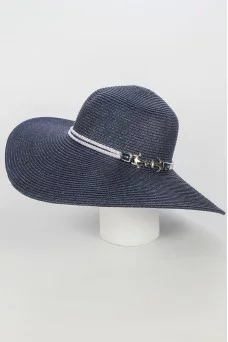 Шляпа соломенная Nazarkov Якоря цвет Синий тёмный размер 58