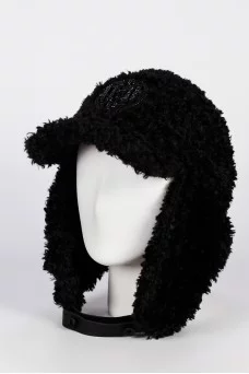 Бейсболка ушанка Mike Ambaroff Кёрли Шеврон цвет Чёрный размер 56-58