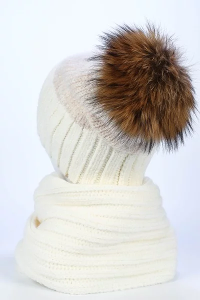 Комплект (шапка и шарф) Junberg Медисон цвет Молочный