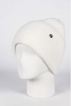 Шапка с отворотом Ferz Лимари цвет Белый