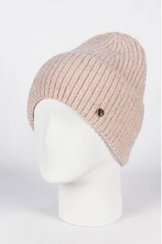 Шапка с отворотом Ferz Амели цвет Пудровый