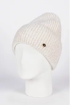 Шапка с отворотом Ferz Амели цвет Бежевый светлый