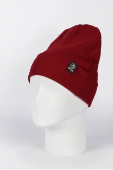 Шапка с отворотом OlSen №59L цвет Бордовый темный