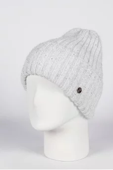 Шапка с отворотом Ferz Вивиан цвет Белый