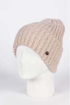 Шапка с отворотом Ferz Вивиан цвет Пудровый