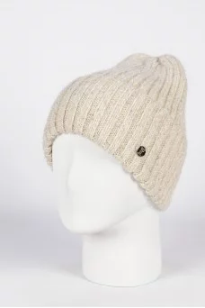 Шапка с отворотом Ferz Вивиан цвет Бежевый светлый