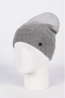 Шапка с отворотом Ferz Даниэла цвет Серый/Серый светлый