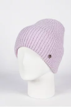 Шапка с отворотом Ferz Амели цвет Сиреневый светлый