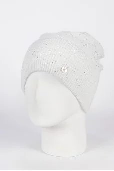 Шапка с отворотом Ferz Ева цвет Белый
