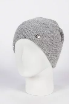 Шапка с отворотом Ferz Ева цвет Серый