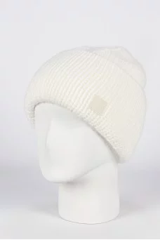 Шапка с отворотом Ferz Жанет цвет Белый