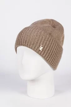 Шапка с отворотом Ferz Келли цвет Бежевый тёмный