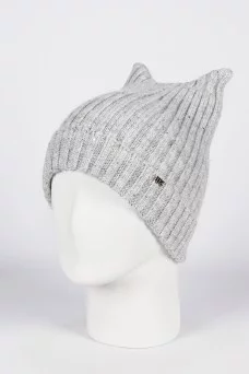Шапка с ушками Ferz Кира цвет Серый светлый
