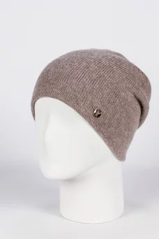Шапка с защипом Ferz Клэр цвет Бежевый тёмный