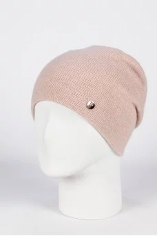 Шапка с защипом Ferz Клэр цвет Пудровый