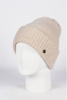 Шапка с отворотом Ferz Ларго цвет Жемчужный