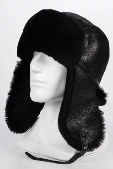 Шапка ушанка Darga Hats ПИЛОТ цвет Чёрный размер 58-59