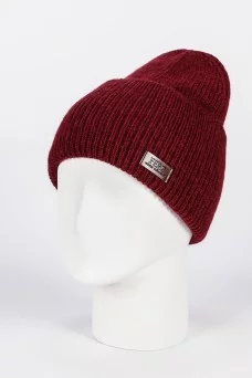Шапка бини Ferz Норвегия цвет Бордовый темный